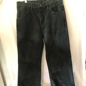 Men’s Rustler Black Jeans Size 34x32